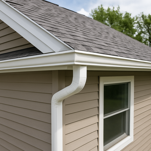 seamless gutters on a home